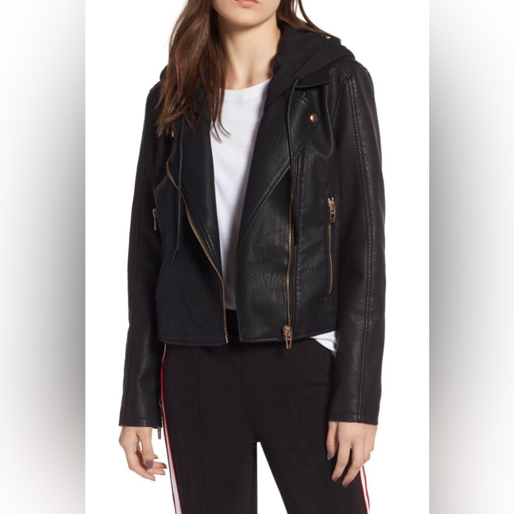 Blank NYC Meant to be Moto faux leather jacket